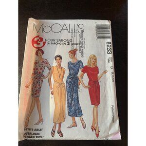 McCall's Misses Dress Sewing Pattern Size 8 10 12 8233 - Uncut
